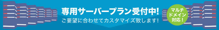 専用サーバープラン受付中